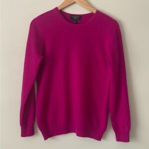 CHARTER CLUB LUXURY Cashmere Sweater CREWNECK Fuchsia Pink Purple Sz M